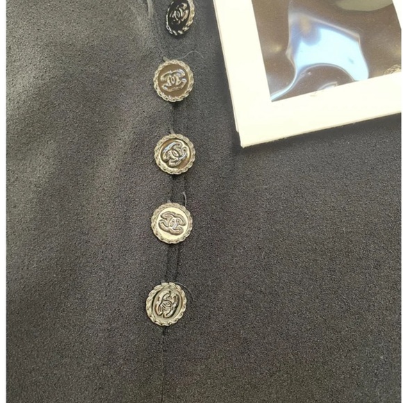 Authentic ChanelJump Suit 36 CUTE Parker summer ☀️envelope with ex fabric/button - Picture 4 of 11